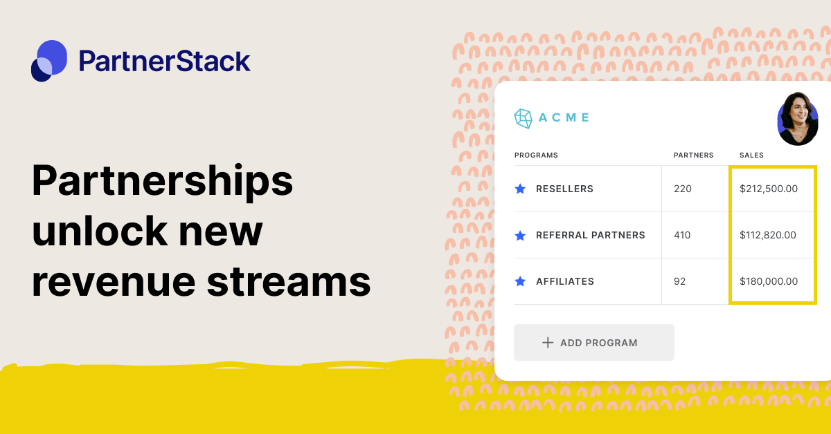 PartnerStack partnerships and revenue streams creative