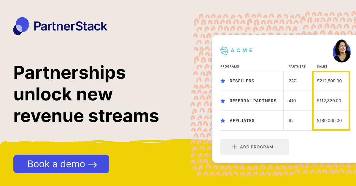 PartnerStack partnerships demo creative